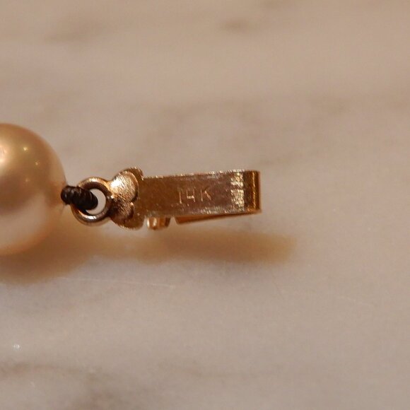 Akoya Salt Water Pearl Bracelet with 14K Yellow Gold Closure - Picture 7 of 7